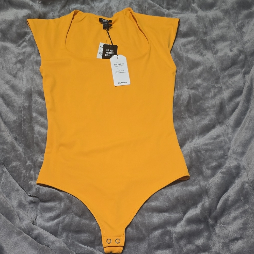 Express Vibrant Canary Yellow Bodysuit